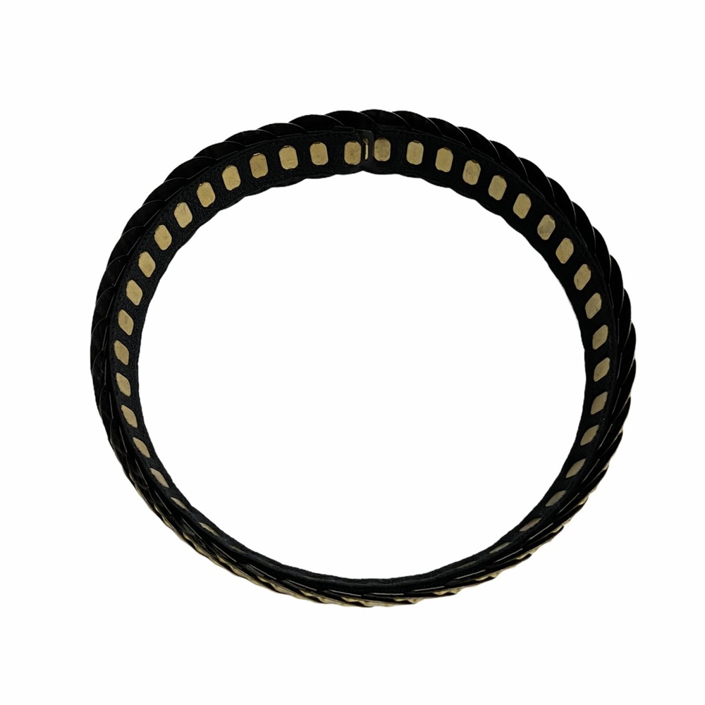 Vintage Textured Metal Disc Stretch Waist Belt - Picture 4 of 8